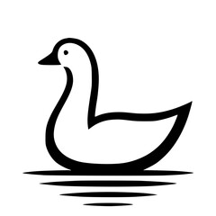 Swan logo silhouette vector design