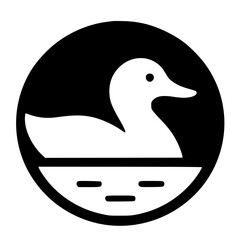 Swan logo silhouette vector design