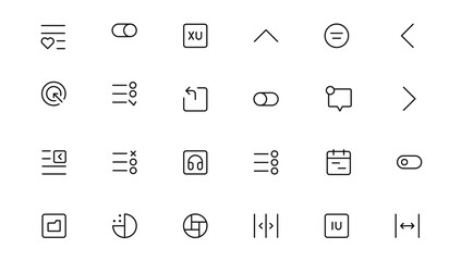 Ui ux icon set, user interface iconset collection.