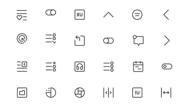 Ui ux icon set, user interface iconset collection.