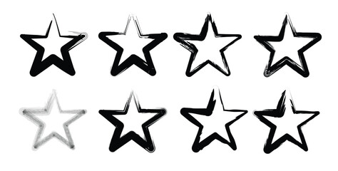 Set of star vector illustration