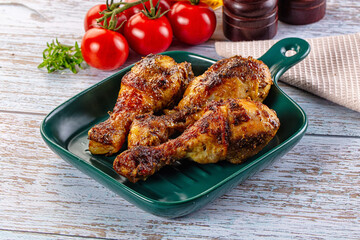 Baked chicken drumsticks with spices