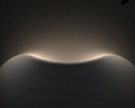 Abstract minimalist curve with light accent dark background for modern design - Powered by Adobe