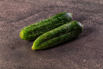 Raw fresh ripe green cucucmbers