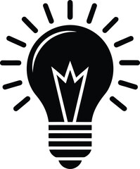 Modern energy efficient light bulb icon with clean design
