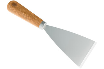 Putty knife, spackle knife, paint scraper, transparent background