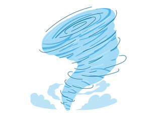 Cartoon tornado storm, storm vortex, cyclone