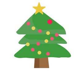 クリスマスツリー。ベクターイラスト