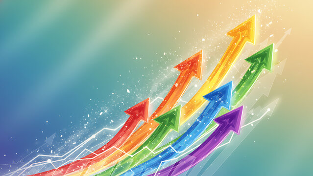 Colorful arrows pointing upwards symbolize growth and positive change 55203152 1