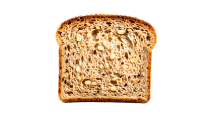 全粒シード入りパンが象徴する健康志向のナチュラルフード｜背景なし・透過PNG・コピースペース