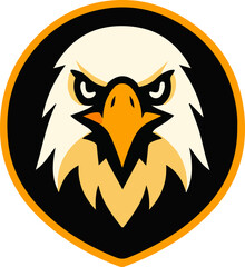 Fototapeta premium Eagle Head Shield Esport Mascot Bird Of Prey Logo Illustration