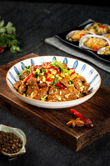 Traditional Chinese Beef Stir-Fry with Sesame and Vegetables
