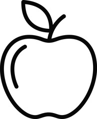 Apple outline flat design icon