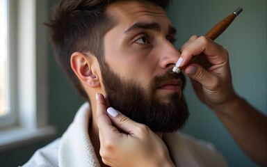 Beard grooming. High quality