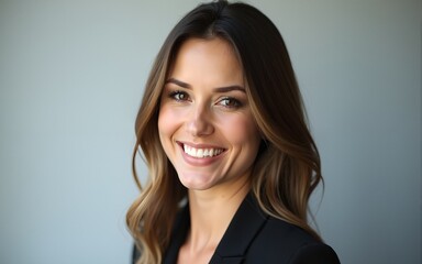 Professional woman head portrait. High quality