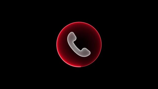  Incoming call ring icon Screen Animation of phone call Incoming call phone icon you receive the message animated, incoming call concept on mobile phone screen animation background 4k video.