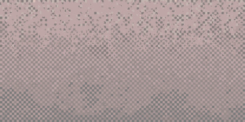 Abstract background with checkerboard pattern and fading effect in muted pink and gray