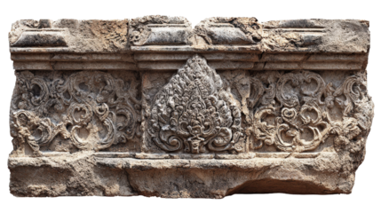 Ancient Syrian incense burner background isolated on a Transparent background, PNG file.