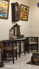 Typical Indonesian Jogja house decoration, with antique accessories.