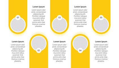 Five Step Process Infographic Template