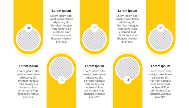 Five Step Process Infographic Template