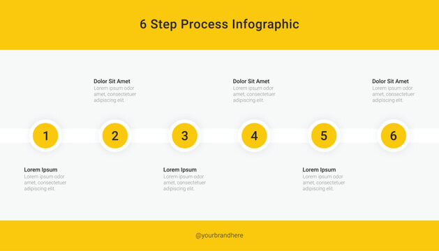 Six Step Process Infographic Template