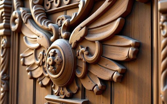 Wood carving details. High quality