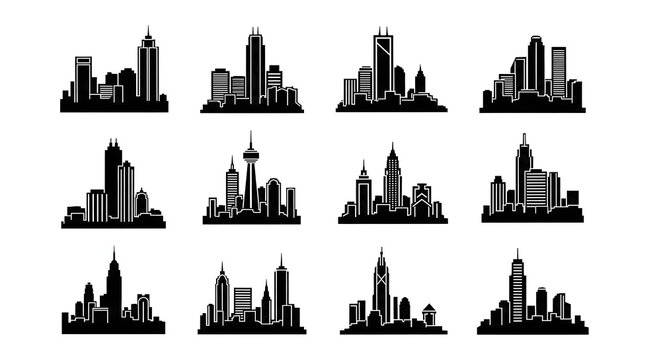 Urban Silhouettes: A collection of meticulously crafted cityscapes, presented in sleek, contrasting silhouettes that evoke the pulse and energy of metropolitan life.