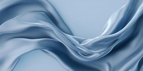 Fototapeta premium Blue fabric with a wave pattern