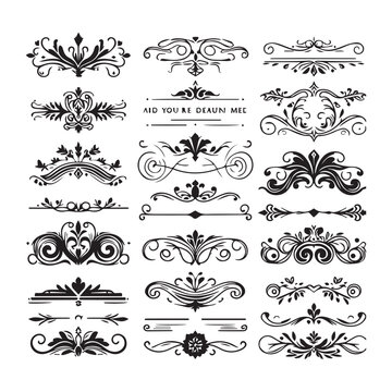 &ldquo;Vintage Ornamental Divider Vector Set &ndash; Decorative Flourish Elements&rdquo;