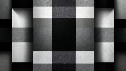 Distorted Red and Black Buffalo Check Grid