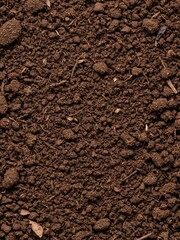 Close-up of Rich Brown Soil