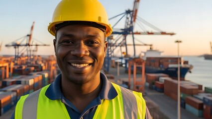 A professional construction engineer wearing a safety helmet and hardhat supervises workers and a foreman at an industrial building site with an active crane