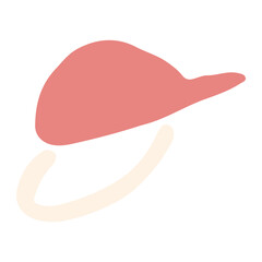 やさしい園じかんイラスト（主線なし・ゆるかわ）｜赤白帽のイラスト