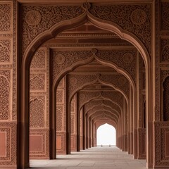 Naklejka premium Ornate Indian Arched Passageways