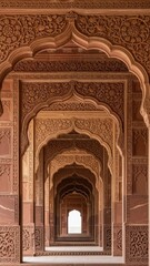Obraz premium Ornate Indian Arched Passageways
