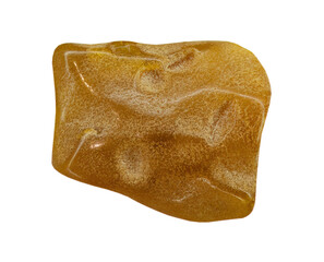amber  mineral on white, isolated