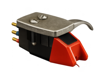 High-quality turntable phono cartridge with stylus for optimal vinyl record audio playback