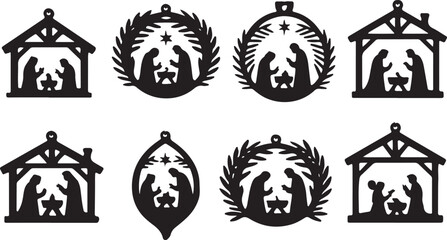 Laser Cut Nativity Bundle for Ornaments