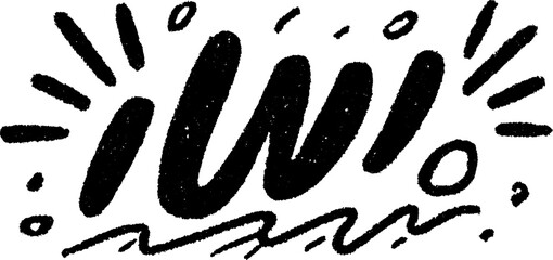 Bold handwritten text vector illustration saying 