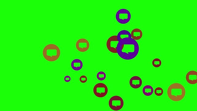 Chat Comment Icon Loop On Green Screen