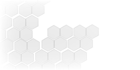 Abstract modern hexagon background. White and grey honey geometric texture. Vector illustration