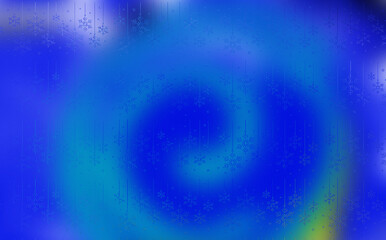 Monochromatic Blue Abstract Vortex Background, Deep Aqua Swirl with Dynamic Liquid Motion and Subtle Glittering Particle Effect
