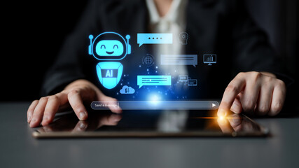 AI chatbot improves virtual assistant interaction. AI chatbot processes text, supports users, AI chatbot automates replies, and AI chatbot enables smart messaging. Latch