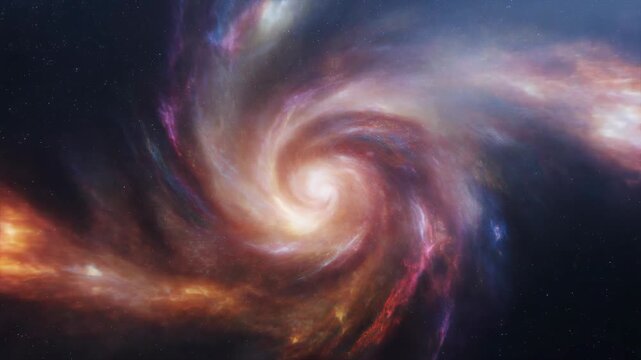 Vibrant Swirling Nebula in Deep Space with Stars and Cosmic Dust (150