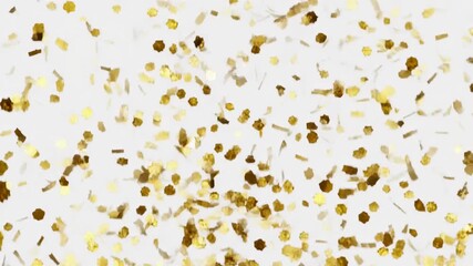 A luminous burst of golden fireworks confetti for a romantic love proposal or engagement, sparkling on a transparent background