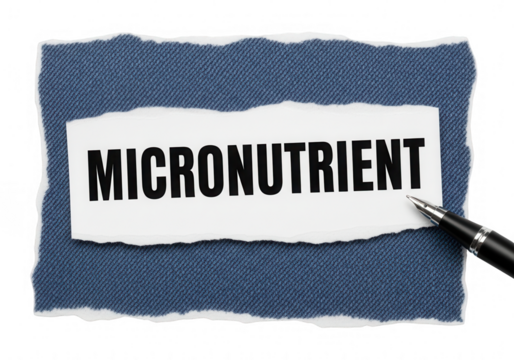 Micronutrient word on torn paper, conceptualizing essential elements for health, vitality, and well-being.