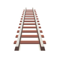 Minimal 2D vector illustration of Rail in flat icon style on a plain white background.
