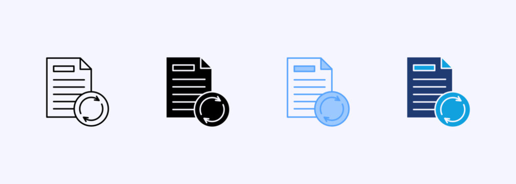 Reload Icon Set Multiple Style Collection Element For Design