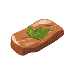 Seitan, modern 2D flat vector illustration in icon style, isolated on pure white background.